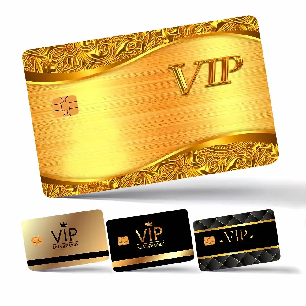 عضو VIP فقط غطاء جلدي مزخرف مقاوم للماء لملصقات بطاقة الائتمان لتمرير حافلة البنك الأمامي #2