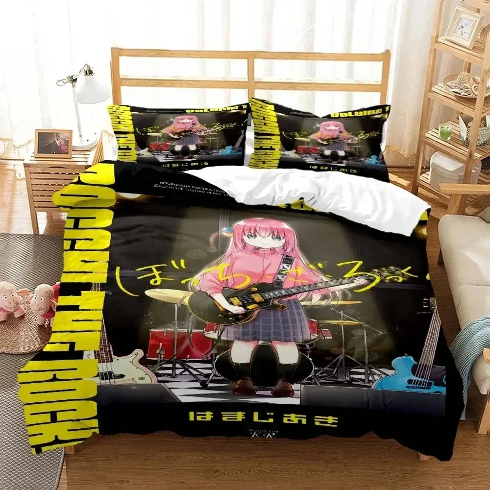 

3D Print Bocchi the Rock! Anime Bedding Set 3D Printed Suitable for Bedroom Duvet Cover Set With Pillowcases Kids Home Textile