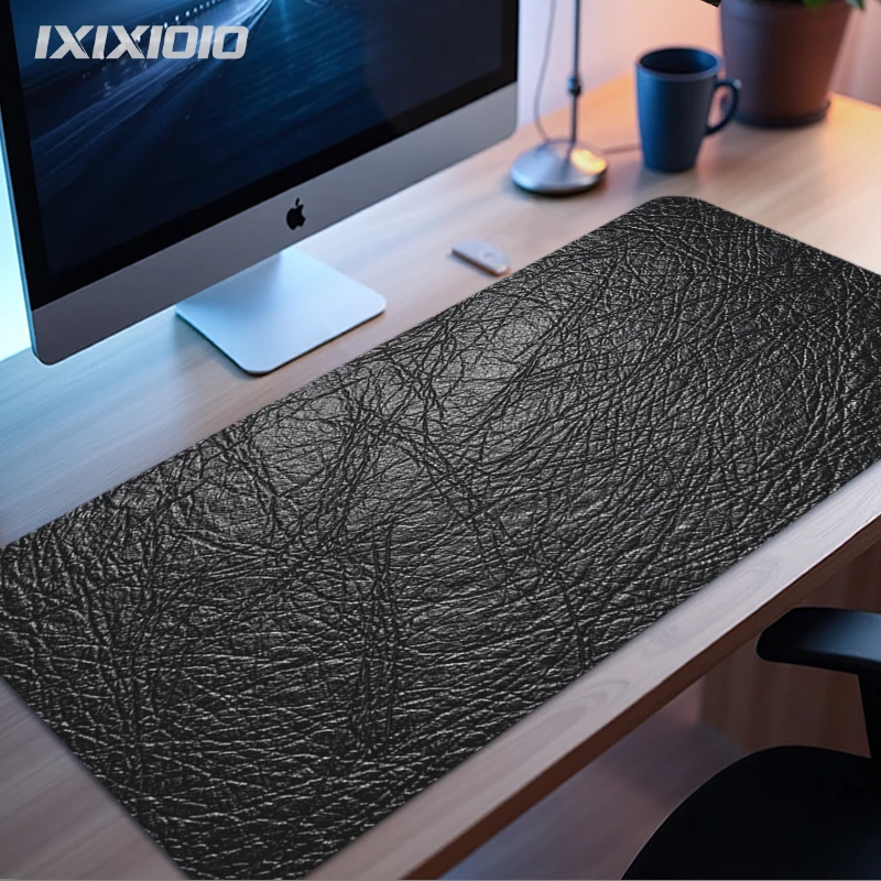 Black Leather Mouse Pad Gaming printon demand New Home Large HD Mousepad XXL Mouse Mat Playmat Office Carpet Table Mat Mice Pad