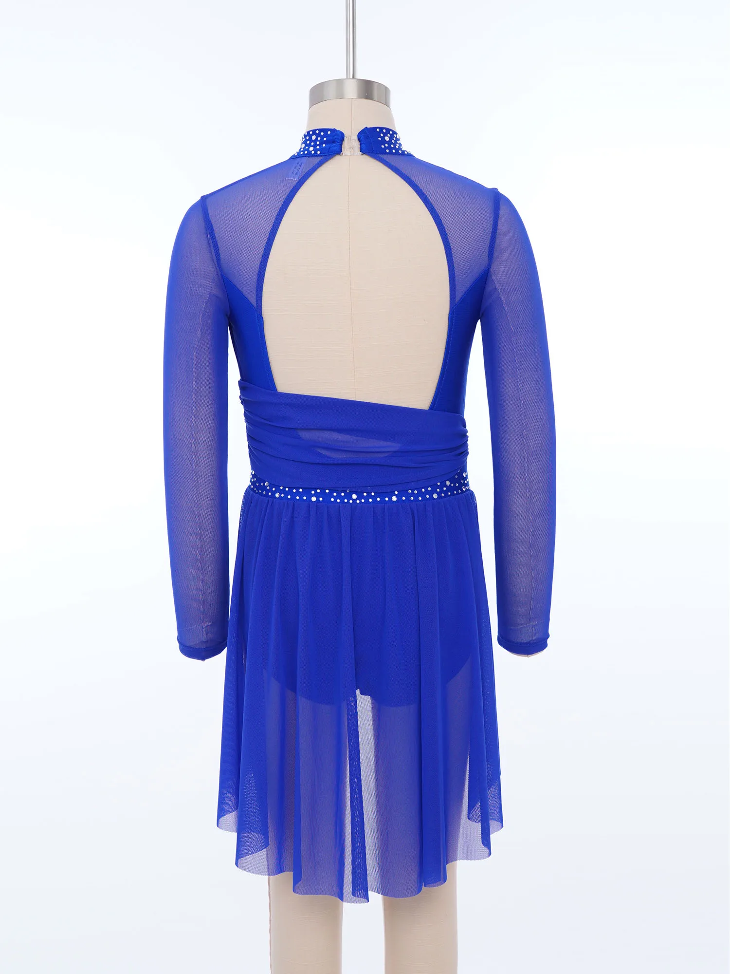Kids Girls Gymnastics Jersey Figure Skating Ballet Lyrical Dance Performance Costume Contemporary Classical Dance Leotard Dress