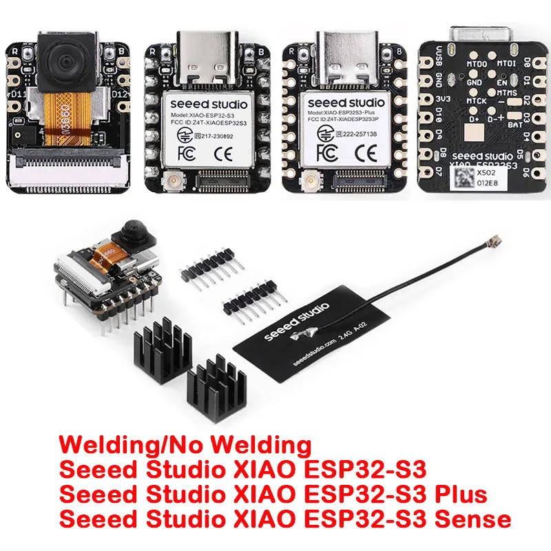 10pc/1pc Seeed Studio XIAO ESP32S3 Sense Plus ESP32-S3 2.4G WiFi BLE Mesh 5.0 OV2640 OV3660 Camera Development Board For Arduino