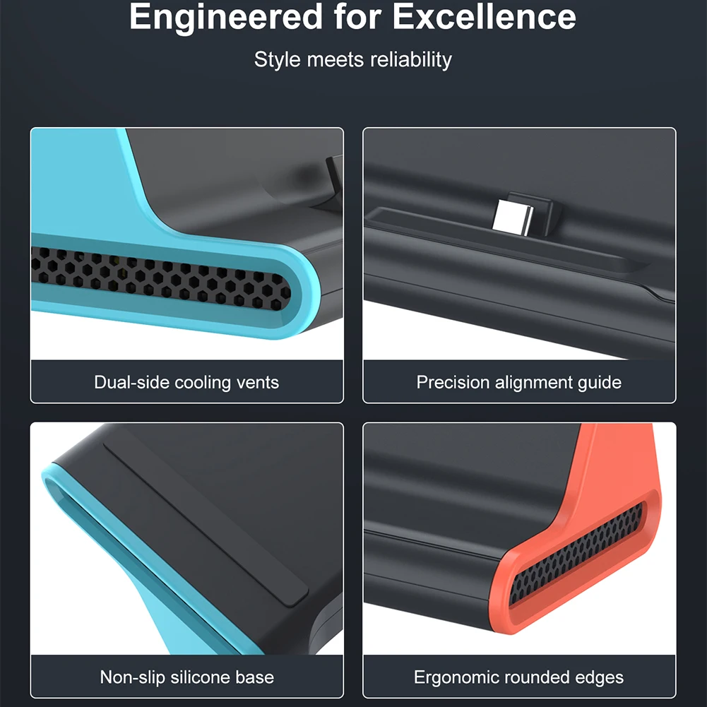 

For NS2 TV Dock Station with Type C Port Game Console Charging Stand HD Fast Charging Console Adapter Base Gaming Accessories