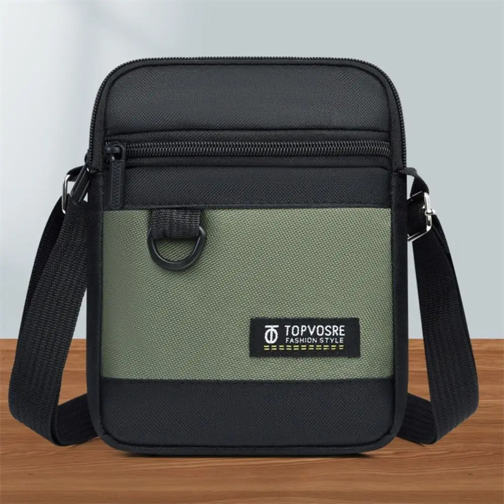 Fashion Oxford Cloth Men Shoulder Bag Large Capacity Waterproof Crossbody Bag Casual Portable Messenger Bag Outdoor