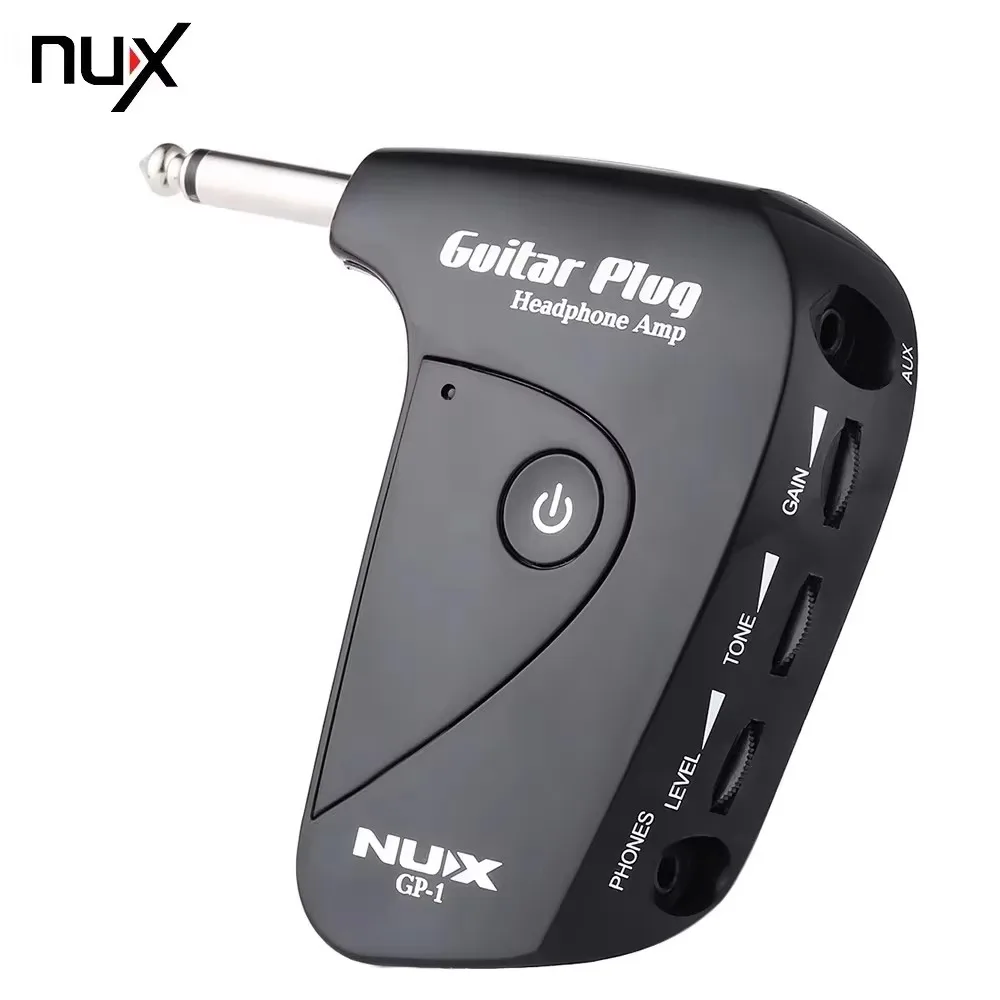 NUX-Amplificador de guitarra elétrica Gp-1, enchufe de Pedal de guitarra multiefectos, amplificador de auriculares incorporado