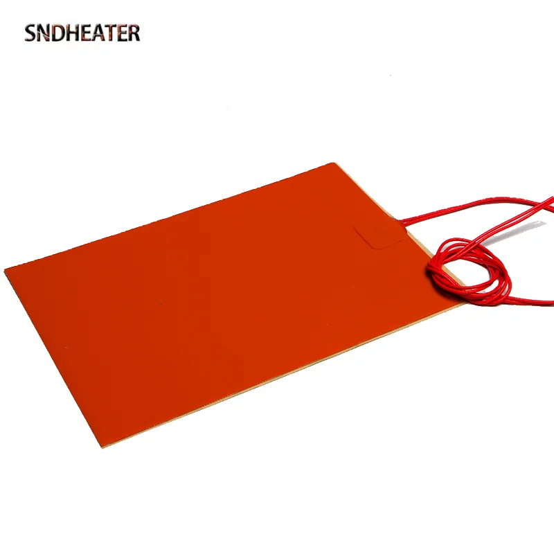 SNDHEATER Silicone Heating Pad 12V 24V 220V Defrost Heater Element Plate 60x60MM 100x80MM 300x150MM for Car Fuel Tank Warming