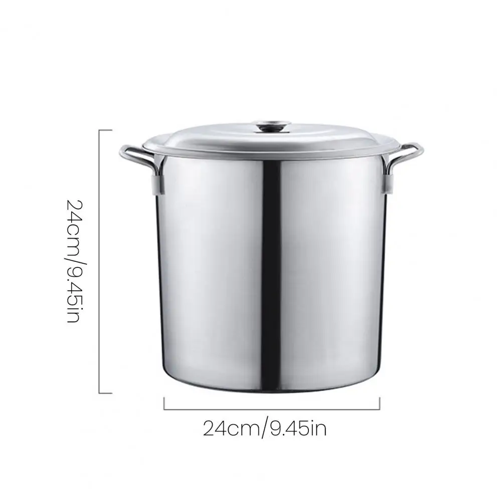 وعاء الحساء الفولاذ المقاوم للصدأ وعاء الحساء الفولاذ المقاوم للصدأ مع غطاء للطهي الثقيلة التعريفي جاهز مثالي للمطاعم الكبيرة