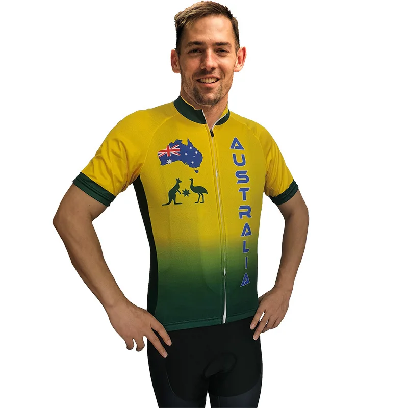 Australia Summer Cycling Jersey , Short Sleeve, Outdoor MTB Shirt, Pro Race Jersey, Bicycle Race Sportswear, Road Riding Man