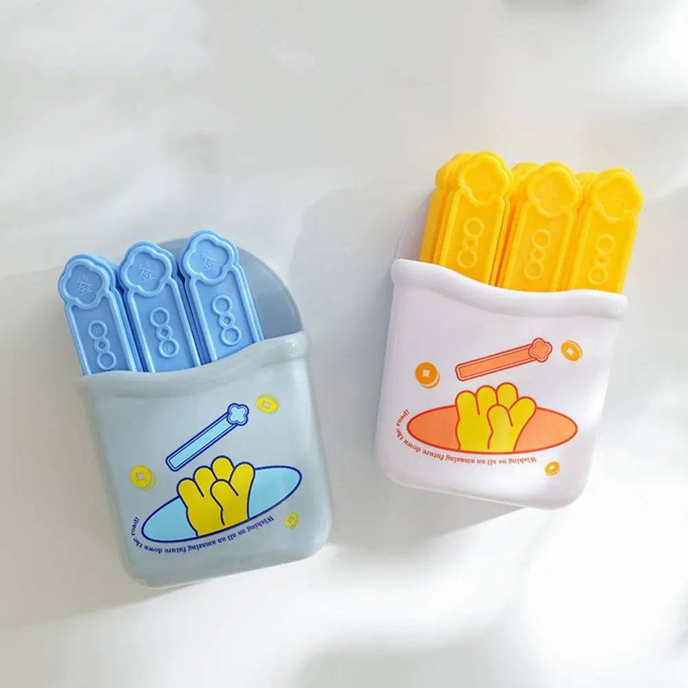 6Pcs Homemade Good Luck Sign Ice Cube Mold Non-Stick Rectangular Shaped Ice Cube Maker With Magnetic Storage Box Ice Box Summer