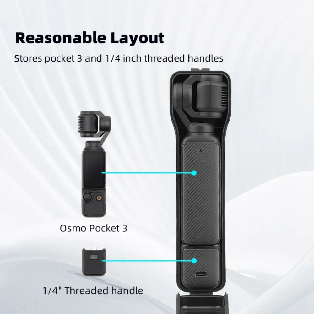 Caja de almacenamiento de cámara ABS portátil, carcasa protectora impermeable, accesorios de cámara, estuche rígido para DJI Osmo Pocket 3
