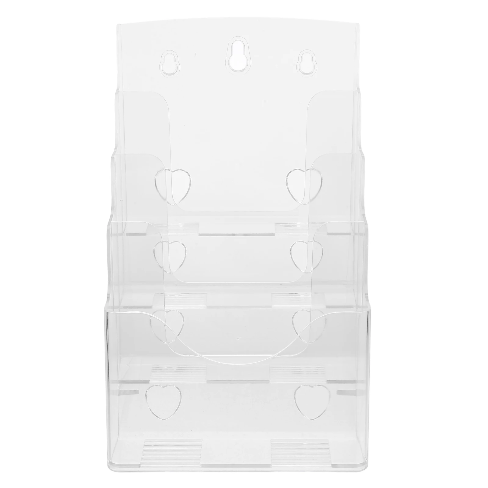 

A5 Wall Mount Brochure Display Stand 4 Layers Transparent Magazine Rack Flyer Holder Document Organizer Literature Rack Pamphlet