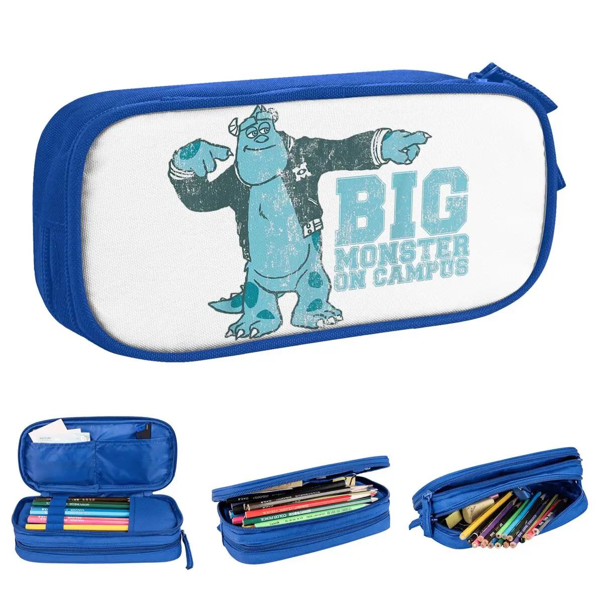 

Cute Monsters University Sulley Graphic Pencil Case Pencil Pouch Pen for Student Large Storage Bag Office Zipper Stationery