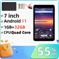 2025 New RAM 1GB DDR3+32GB 7 INCH DTM7 Android 11 Tablet For Kids Type-C 1024 x 600 IPS Screen WIFI SC7731E Quad Core 1.2GHz