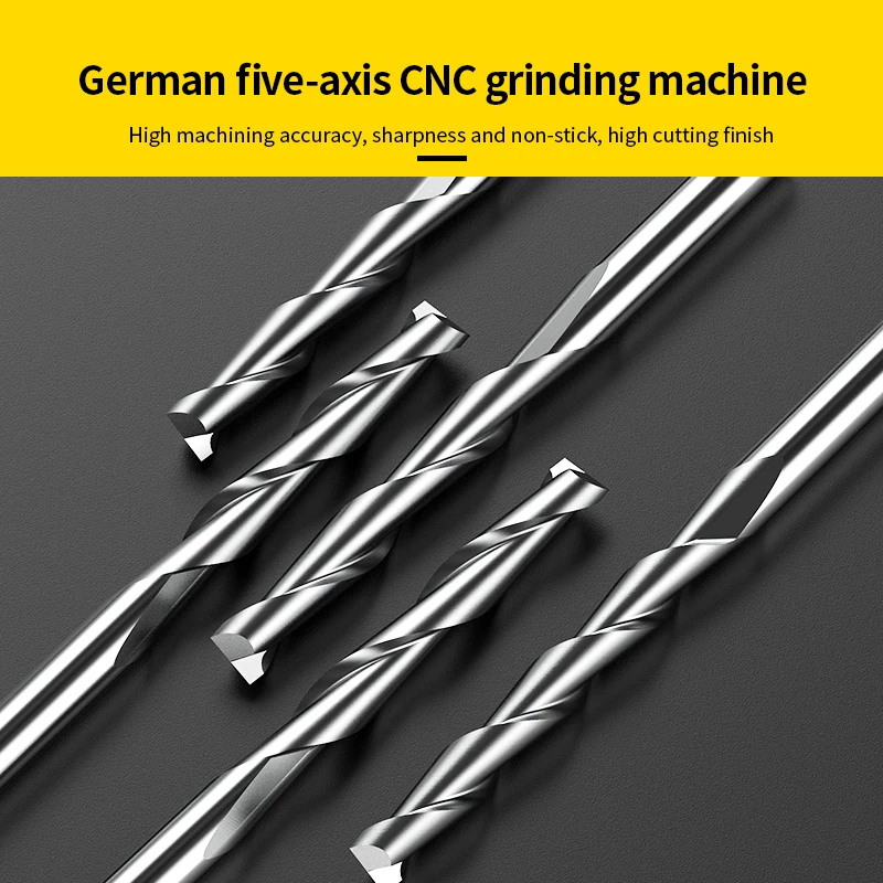 LIDIAO 10PC 4MM Shank Flat End Mill 2 Flute Spiral Milling Cutter Carbide Engraving Router Bit untuk Kayu MDF Alat PVC