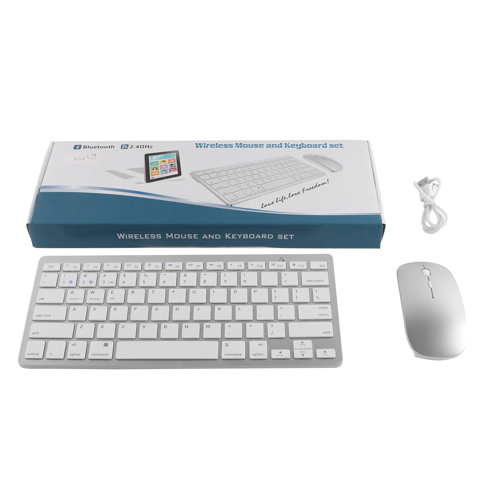 

2.4G Dual-Mode Rechargeable Wireless Bluetooth 5.0 Mouse Keyboard Support for Multiple Systems for laptops PC Mouse Keyboard