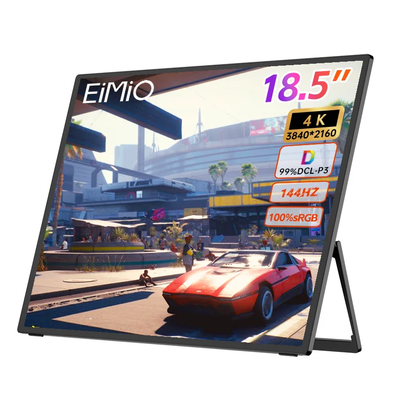 

EIMIO 18,5-дюймовый портативный монитор 4K 2160P для ноутбука USB C Gaming Ультратонкий дисплей Внешний ЖК-монитор Портативный ПК Компьютер