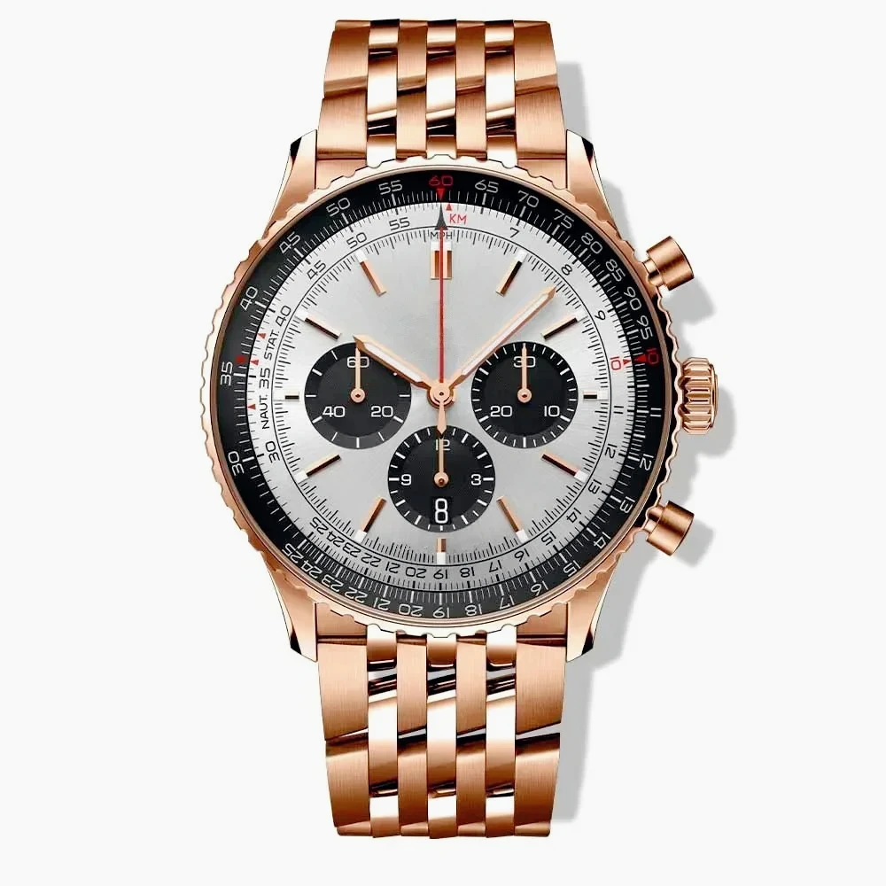 2026 hoogwaardig vrijetijdshorloge, multifunctioneel quartz chronograafhorloge voor heren, AAA, VK63 uurwerk AAAAA