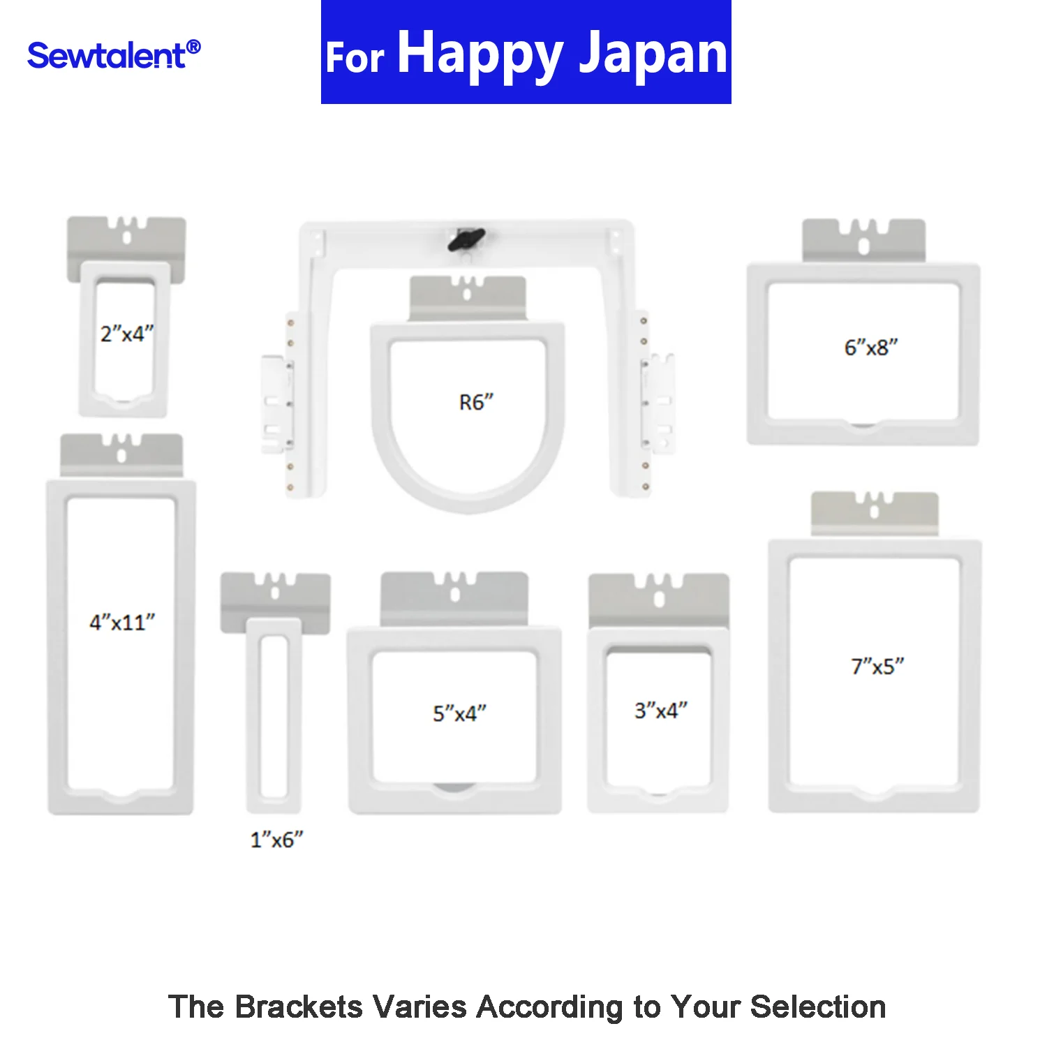 Happy Japan HCS HCH HCD HCU HCR HCM HCG single head embroidery machines with 8in1 Mighty Hoop magnetic magna Fast Frame Kit