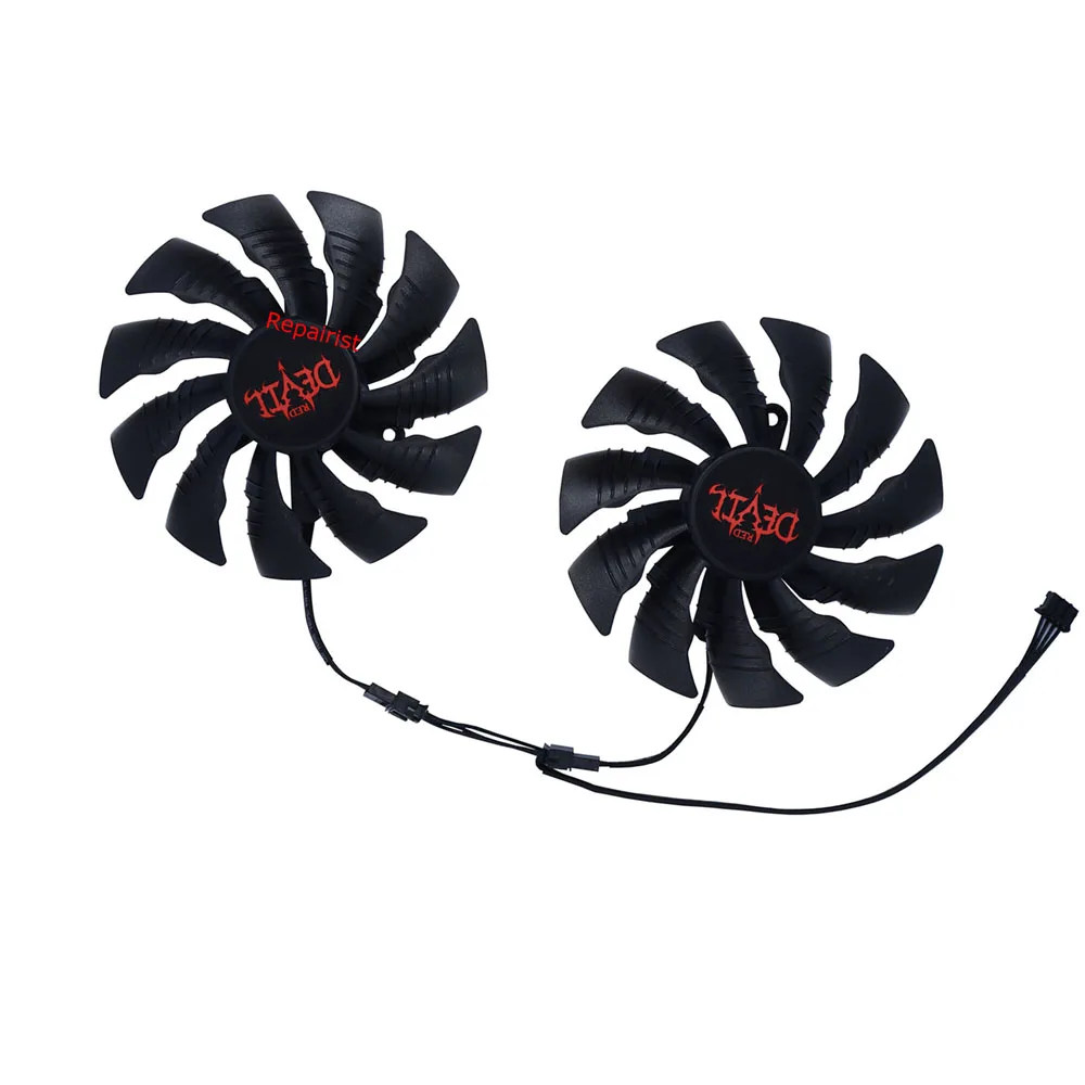 2Pcs/Set,DIY 100MM(95mm) PLD10015B12H,GPU Cooler,For PowerColor DEVIL RX580 8G V2,For PowerColor RX 590 8G X PLUS,Video Card Fan