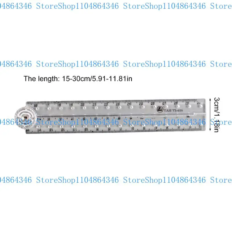 5ASD Drawing Ruler chiaramente centimetri, misurando lunghezza 0-30 (0-12 pollici)