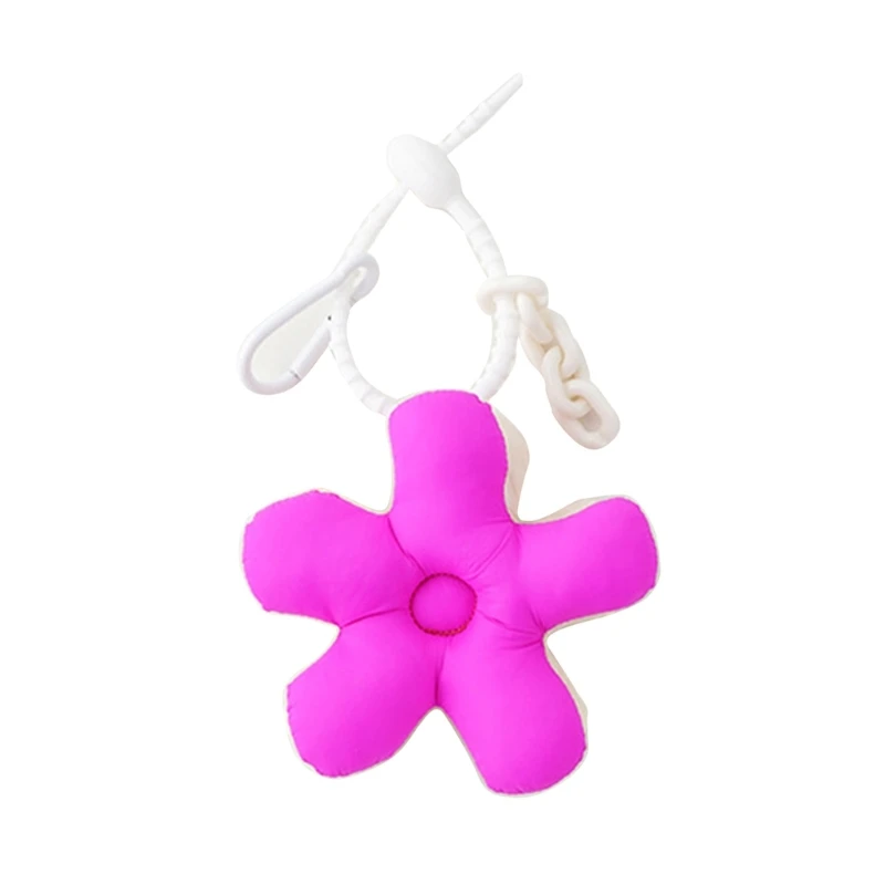 Flower Keyring Filled Cotton Lanyard Keyholder Upgrade Bag Pendant Lovely