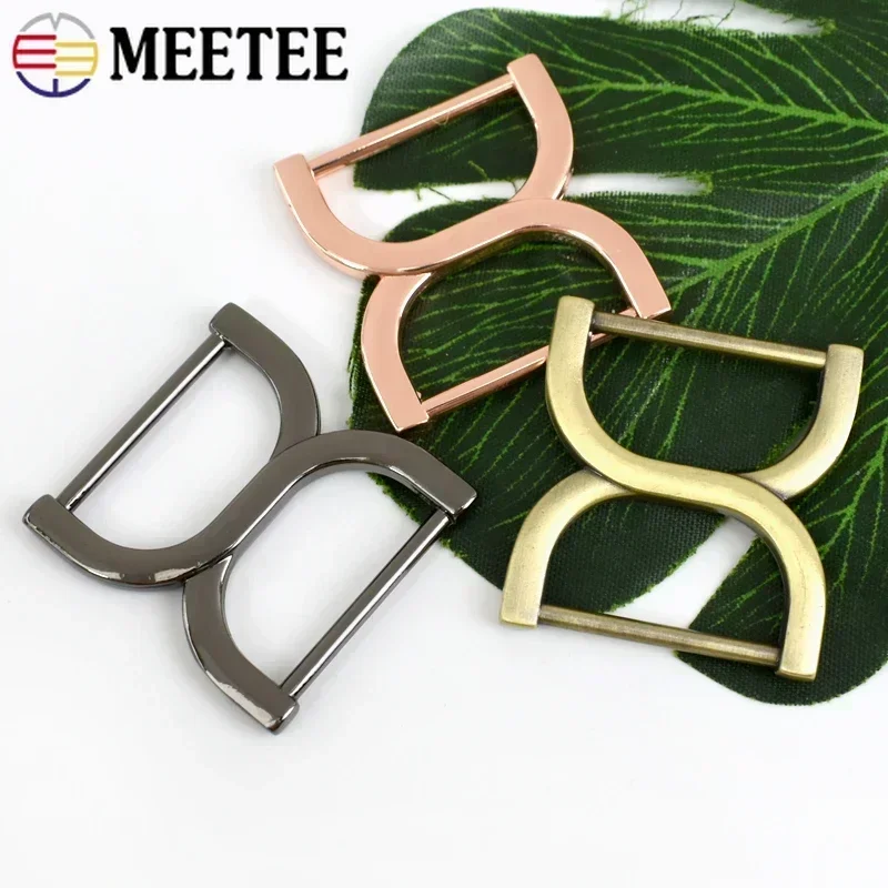 5/10/20Pcs Meetee 25mm Square Bag Buckles Shoes Garment Belt Buckle Clasp Handbag Strap Adjuster Snap Hooks DIY Accessories