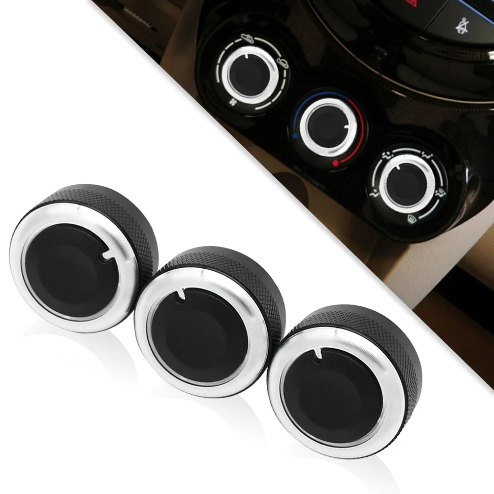 

3 шт./комплект, ручка из алюминиевого сплава для кондиционера Geely Panda 2009-2017, переключатель контроля тепла, Ручка переменного тока, автомобильные аксессуары