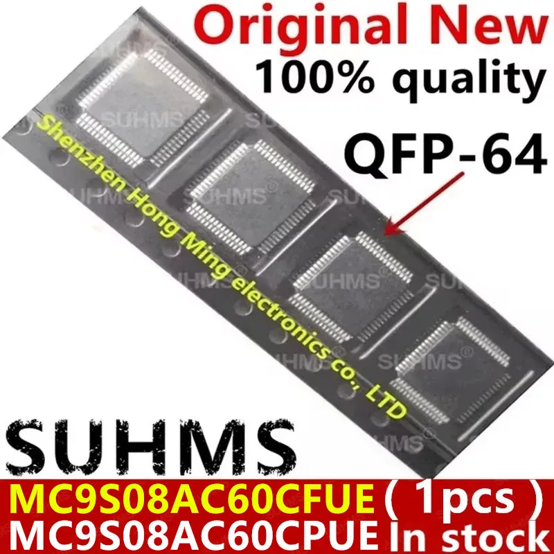 (1 pieza) 100% nuevo, MC9S08AC60, MC9S08AC60CFUE, MC9S08AC60, CFUE QFP-64