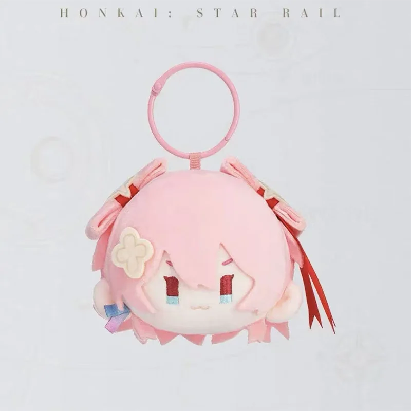 Honkai Star Rail March 7th Big Head Plush Accessory Carnival Promotion Cute Bag Charm Anime Souvenir Gift