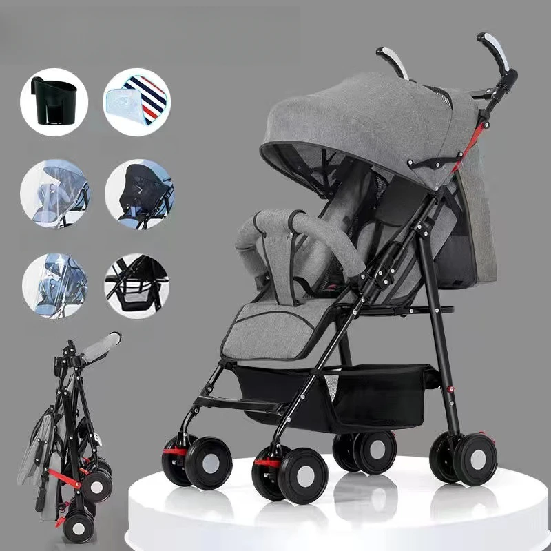 

Portable Stroller Can Sit, Lie Down, Foldable Simple Children's Stroller Top 5 Freebies