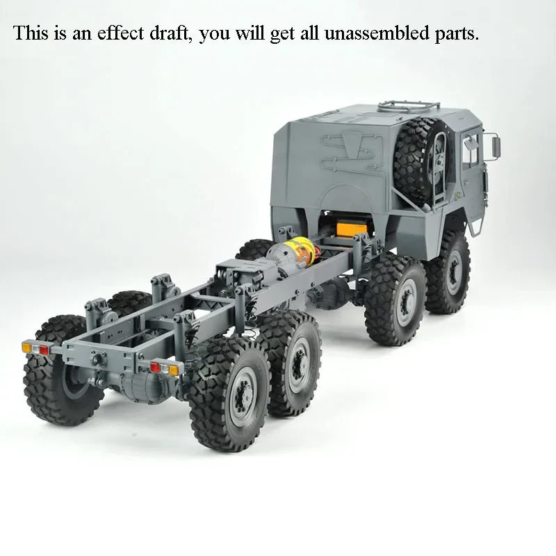 CROSS 1/12 RC MC8A 8*8 Off Road Car Military Truck KIT Motor Light Sound Vehicle Unassembled Toy Boys Gift Model TH11096