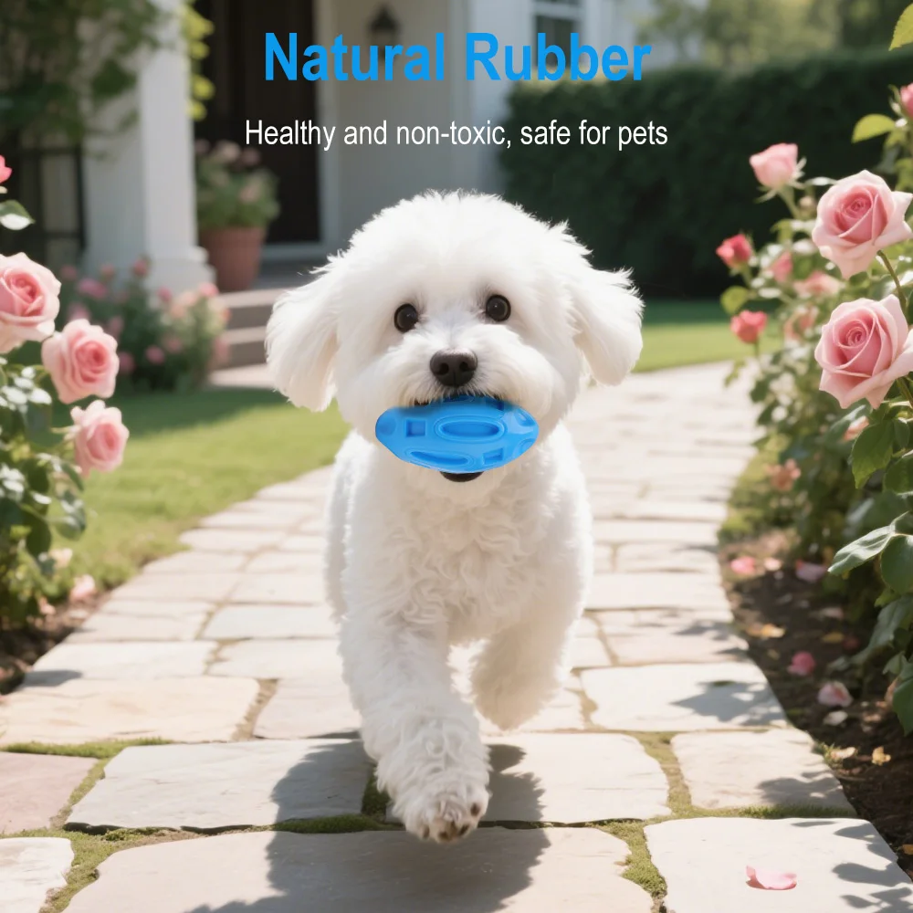 Hundespielzeug Rugby TPR Gummi-Kauball mit Quietscher Zahnreinigung Langlebiges Haustier-Spielzeug für Mittlere und Große Hunderassen Geschenk für Hunde – Detail 6