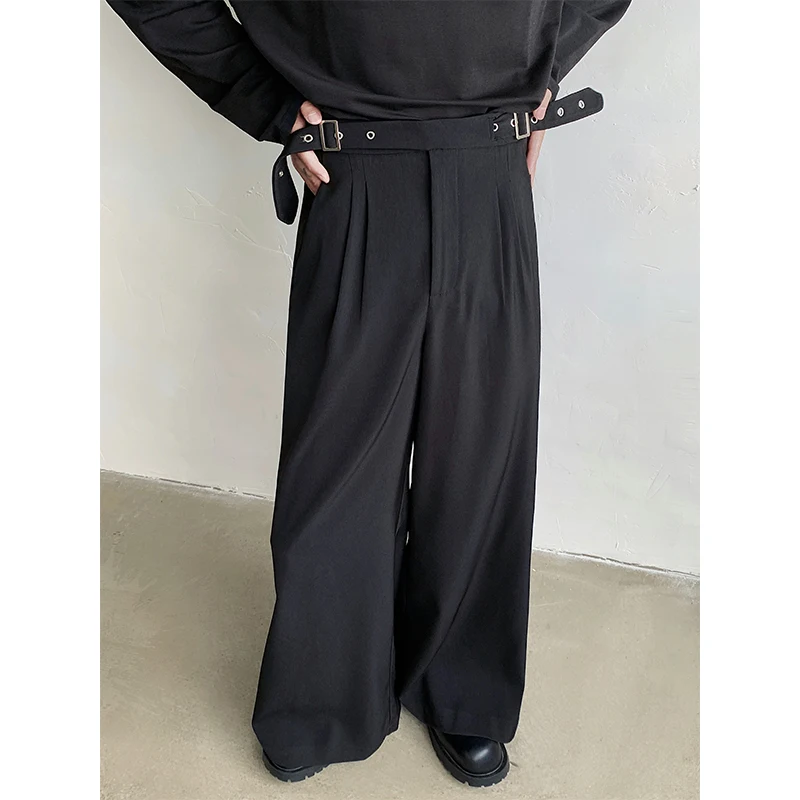 

New Fashion Men's Wear Suit Pants Korean Straight Loose Wide Leg Casual Trousers 2024 Autumn Men Clothing Trend