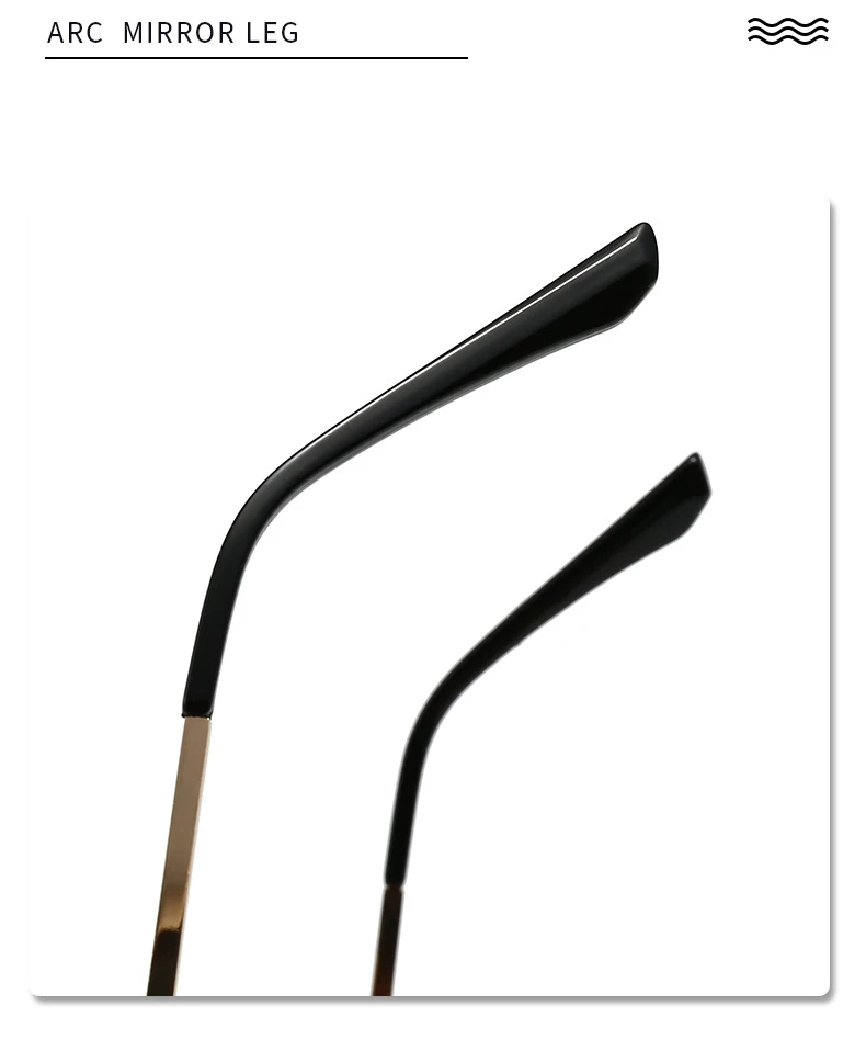 Kleine quadratische Sonnenbrille mit halbem Rahmen für Damen, Markendesigner, Luxus-Brille mit schwarzen Farbtönen, 2024, modische Metall-Rechteck-Brille – Detail 6