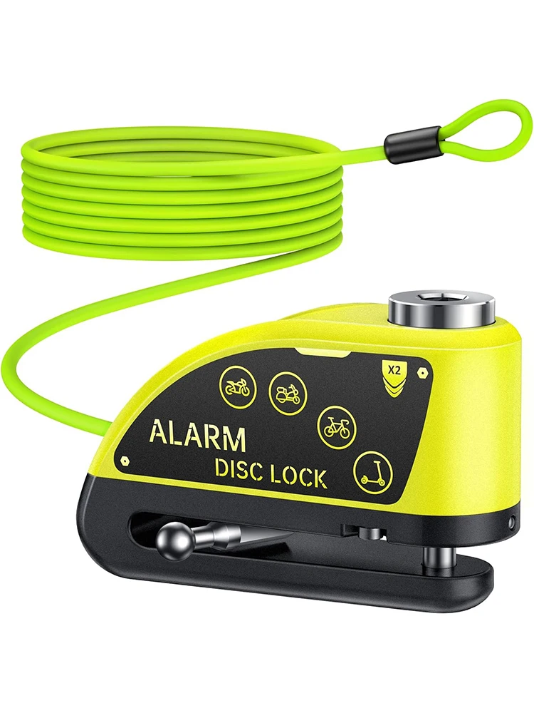 

Motorcycle Lock Anti Theft Motorcycle Disc Lock Motorcycle Alarm 120dB 7mm Disc Brake Lock for Motorbike Bike Moped