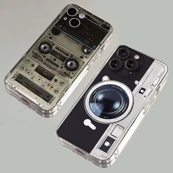 Retro Radio Camera Fashion Phone Case For OPPO Reno 12F 12 7 11 11F 10 2F 4 8 8T 8Z 7Z 7 6Z 6 5 Pro Plus 4G 5G Clear TPU Cover