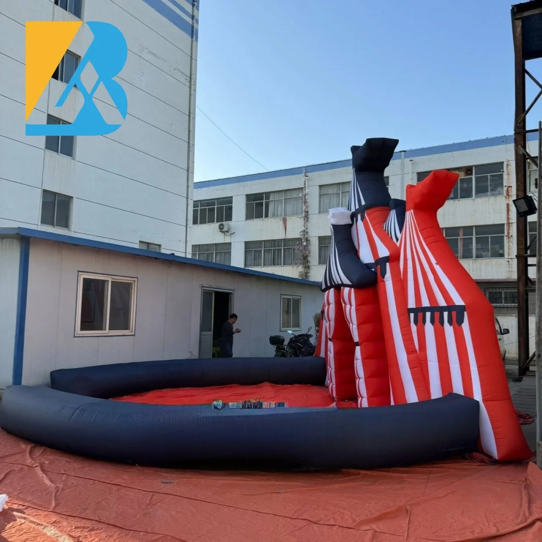 Wykonany na zamówienie gigantyczny dmuchany tło cyrkowe z dmuchanym brzegiem do dekoracji sceny, zabawki.