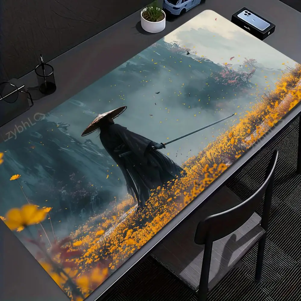 لوحة ماوس ساموراي واريور ملحقات الكمبيوتر لوحة المفاتيح الجدول حصيرة كبيرة لوحة الماوس شركة الألعاب مكتب الكمبيوتر المحمول ملحق الكمبيوتر