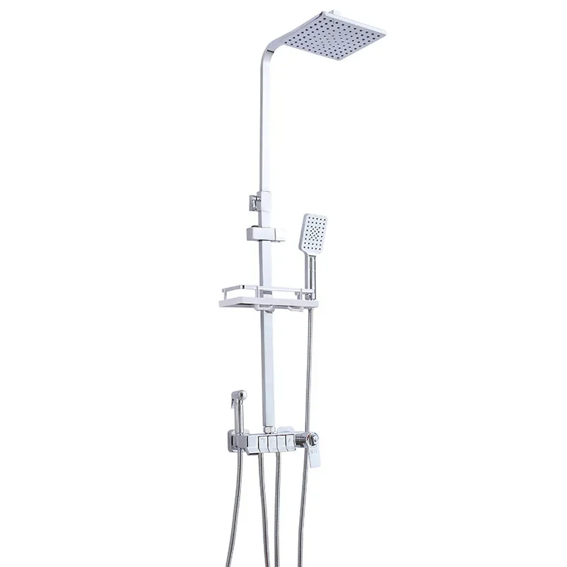 

Rain shower head, hand-held top spray, pressurized water-saving constant temperature, air injection, massage piano key shower