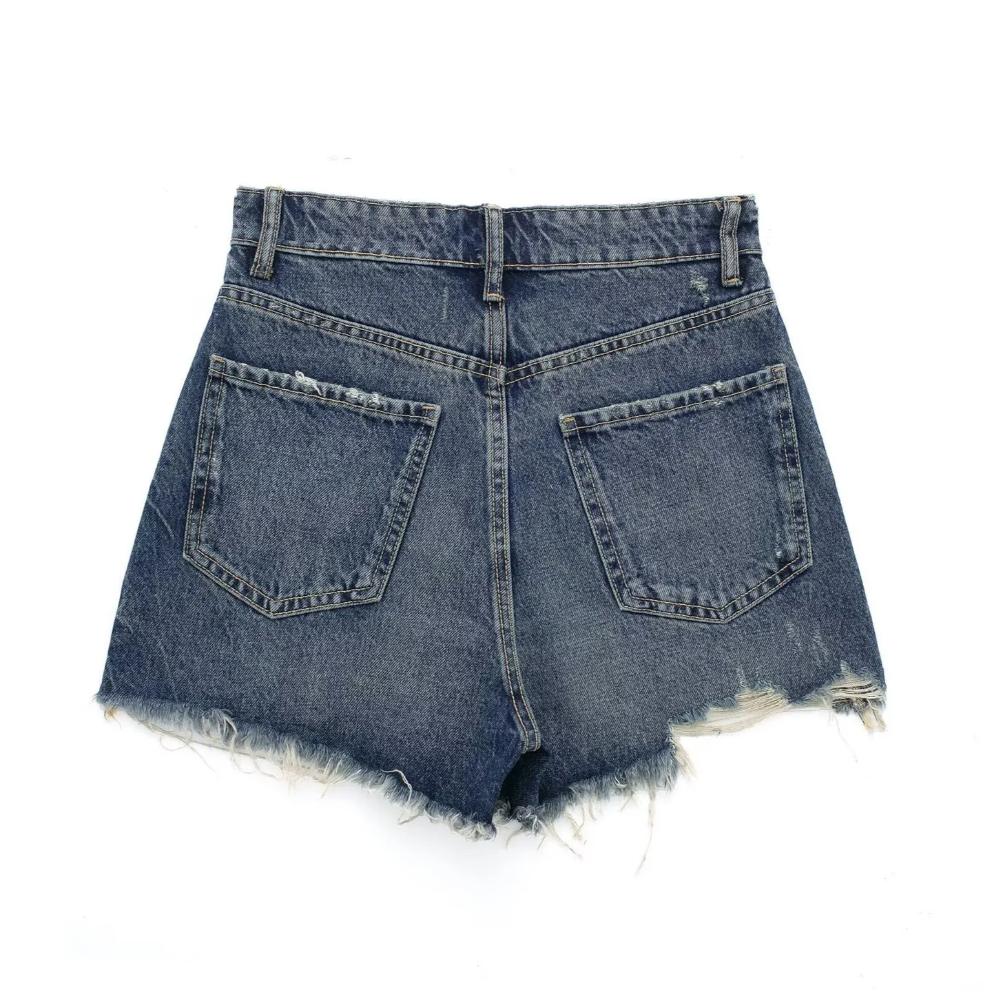 Summer New Fashion Ripped Women High Waisted Denim Shorts Commuting Versatile Female Hot Pants