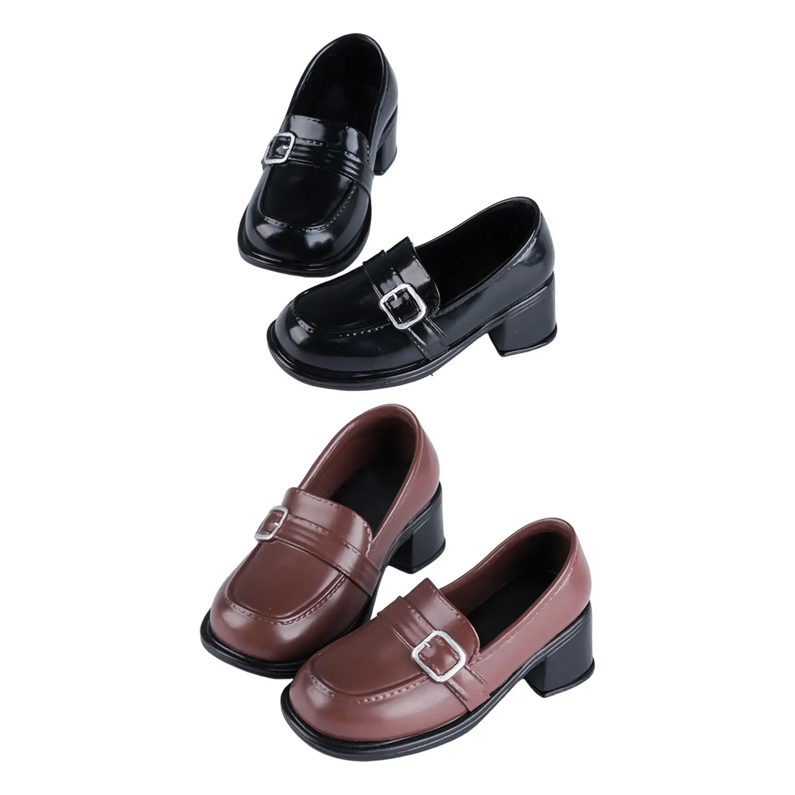 1/4 BJD Doll Shoes PVC Uniform Slip on Loafers Fashion Miniature Accessories for Figure Display