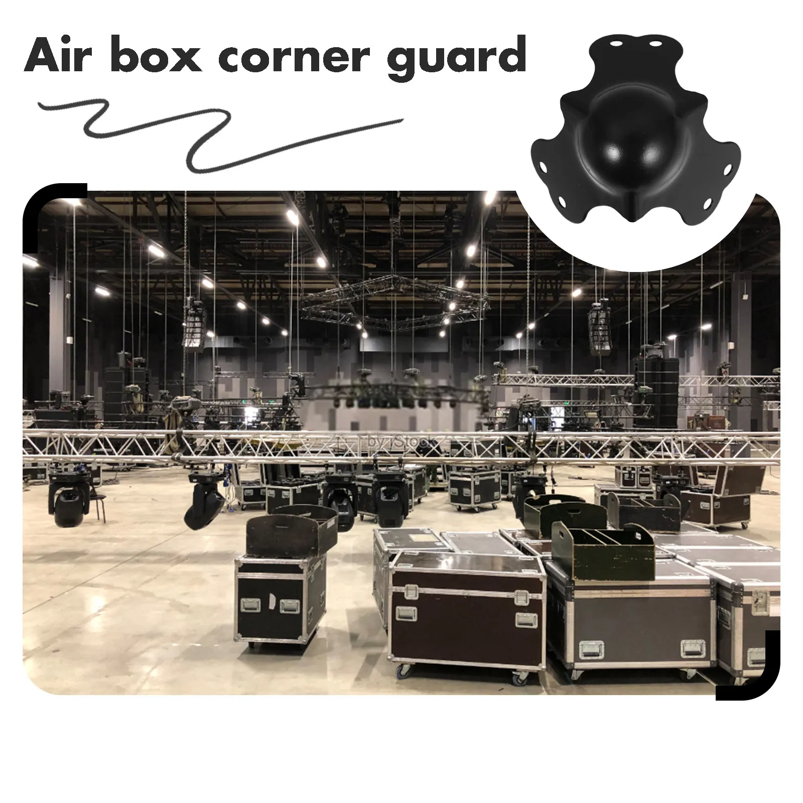 10Pcs Ball Corner Right Angle Protectors Chrome Plated Metal Flight Case Hardware Box Edge Guards Road Case Cabinet Corner