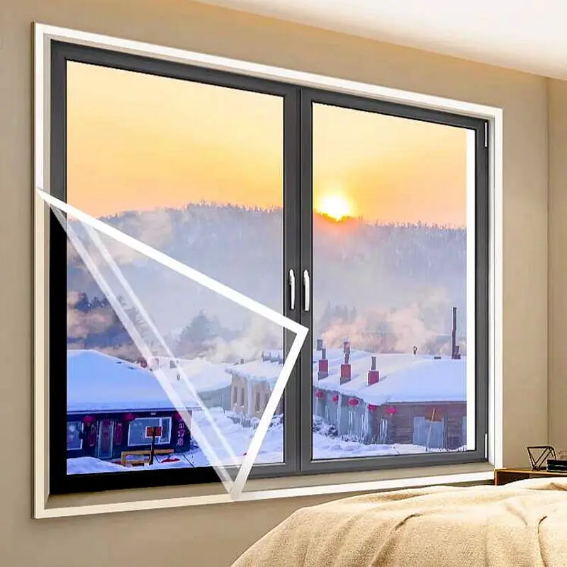 Warm PE Screen Window Windproof and Mosquito Net Door, Thickening Insulation Film, Dust-proof Curtain, Winter