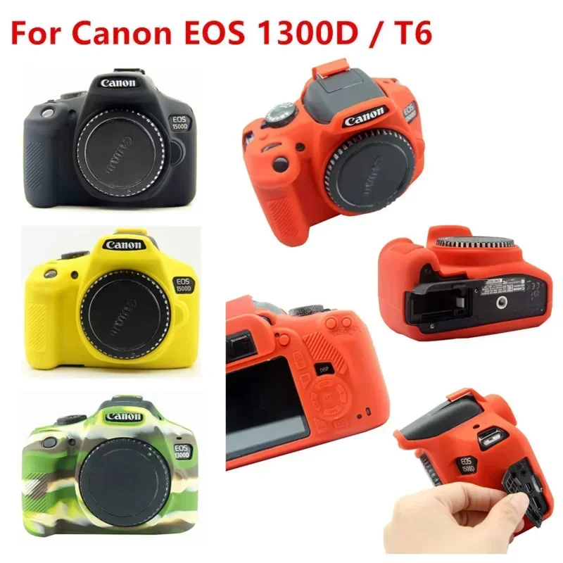 Silicone skin case cover camera bag for Canon EOS R8 R10 R6 R7 M50 90D 60D 800D 1300D 6d2 5D 6D Mark II 5dii 5D2 T7i T6 t8i