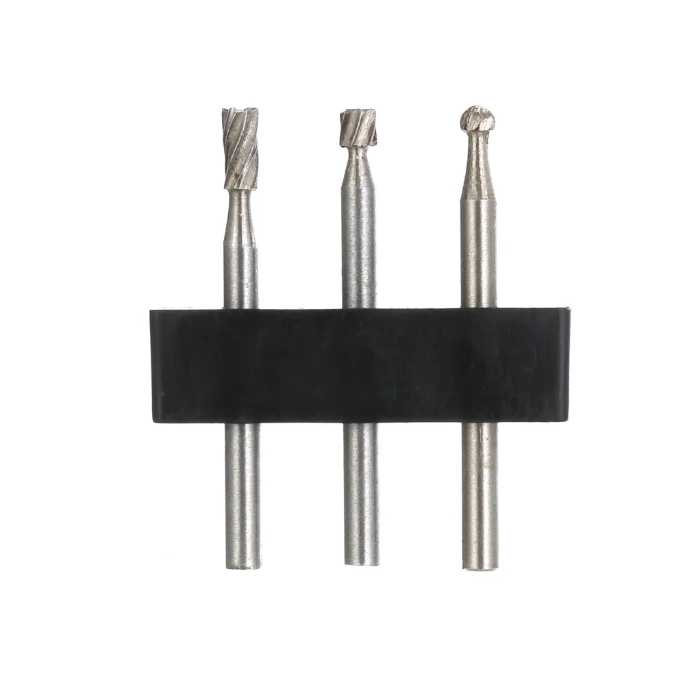 3 قطعة HSS 4241 الصلب أداة دوارة قطع مجموعة 1/8 بوصة عرقوب متعددة الأغراض النقش نحت شفرات الكرة اسطوانة نصائح AU50066N