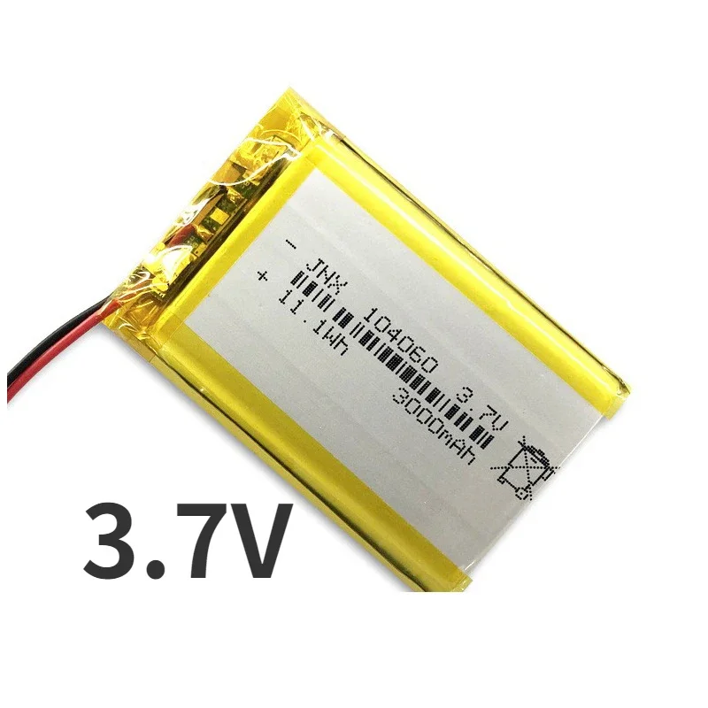 บาคัค 104060   3.7V 3000mAh แบตเตอรี่ลิเธียมโพลิเมอร์สําหรับลําโพงบลูทูธ Stall Light เครื่องโกนหนวดแบตเตอรี่ Locator Doorbell Humidifie