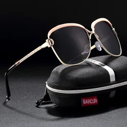 BARCUR Polarized Ladies Sunglasses Women Gradient Lens Round Sun Glasses Square Luxury Brand Oculos Lunette De Soleil Femme