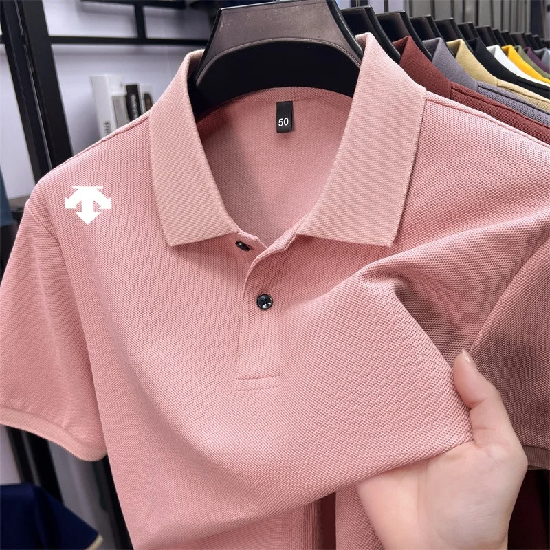 Mercerized Cotton100% Men's Summer Luxury Brand Short Sleeves Polo Shirt 25 Colors Choose From T-Shirt Business Leisure Men Top - Image 3