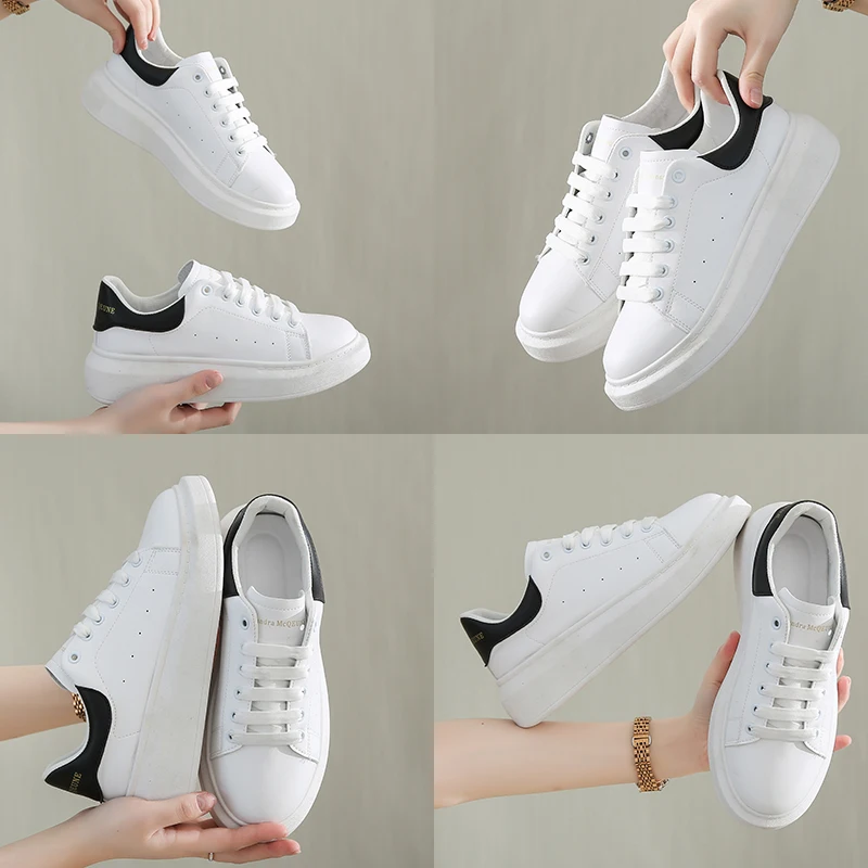 Women Shoes New Thick Sole Shoe Versatile Anti Slip Female Vulcanized Shoes Breathable Casual Small White Shoes Fashion Sneakers