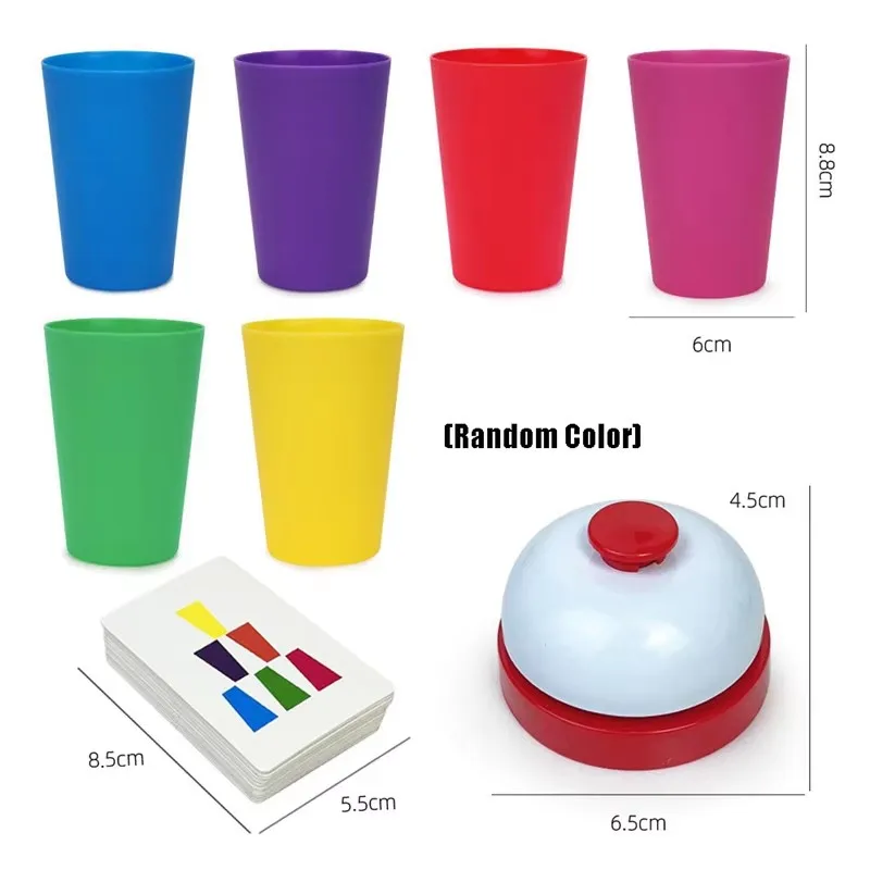 Montessori Education Toys For Children Interactive Battle Quick Stacking Cups Competitive Color Cognition Kids Educational Games