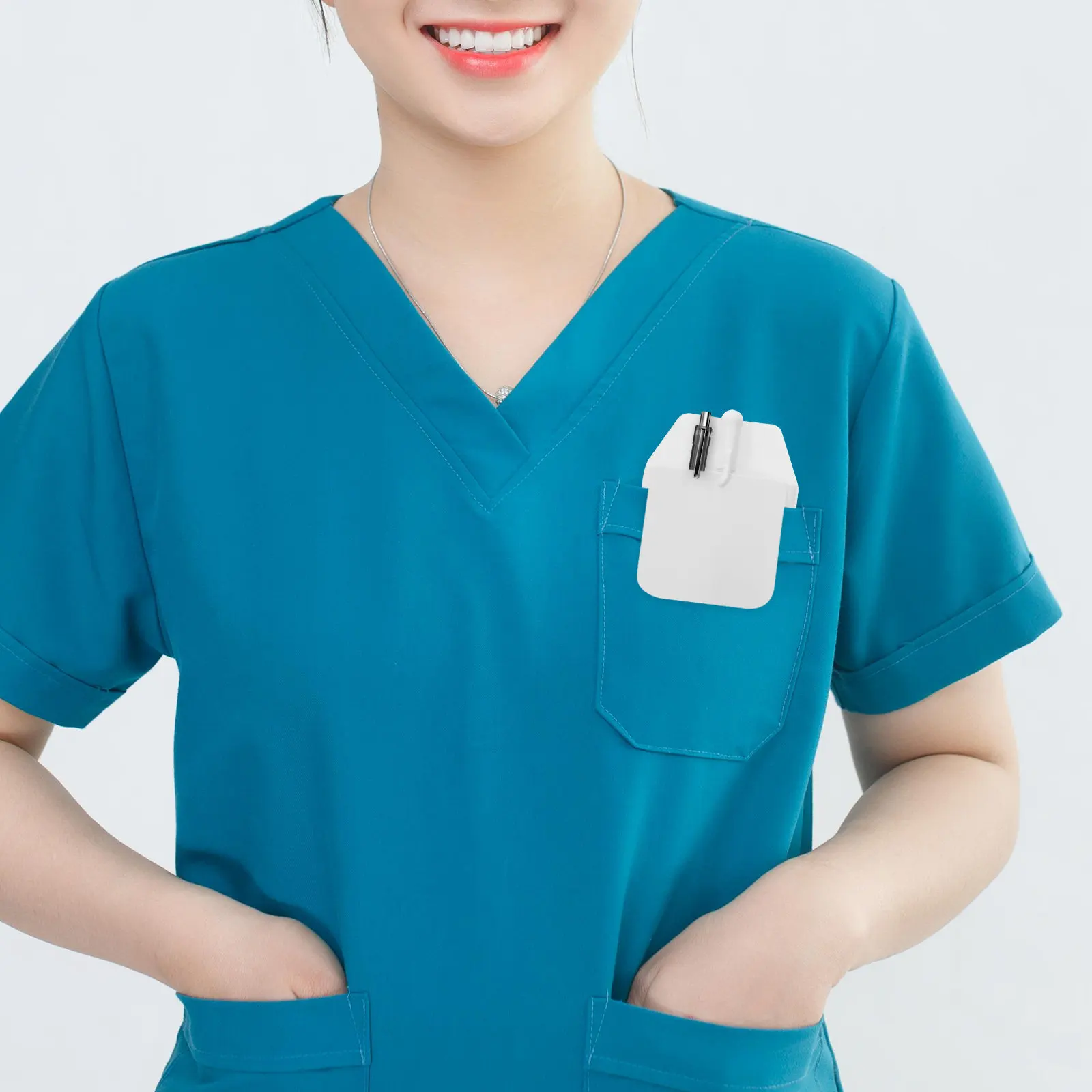 

Набор из 5 ПВХ-держателей для ручек и карандашей, органайзер для мужчин, медсестер, врачей, для курток, с карманами для значков